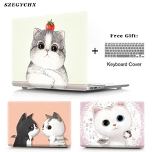 Жесткий чехол для ноутбука с кошкой для Macbook Air 13 Pro 13 Pro retina 11 12 13 15 Touch Bar для macbook New Air 13 A1932 чехол