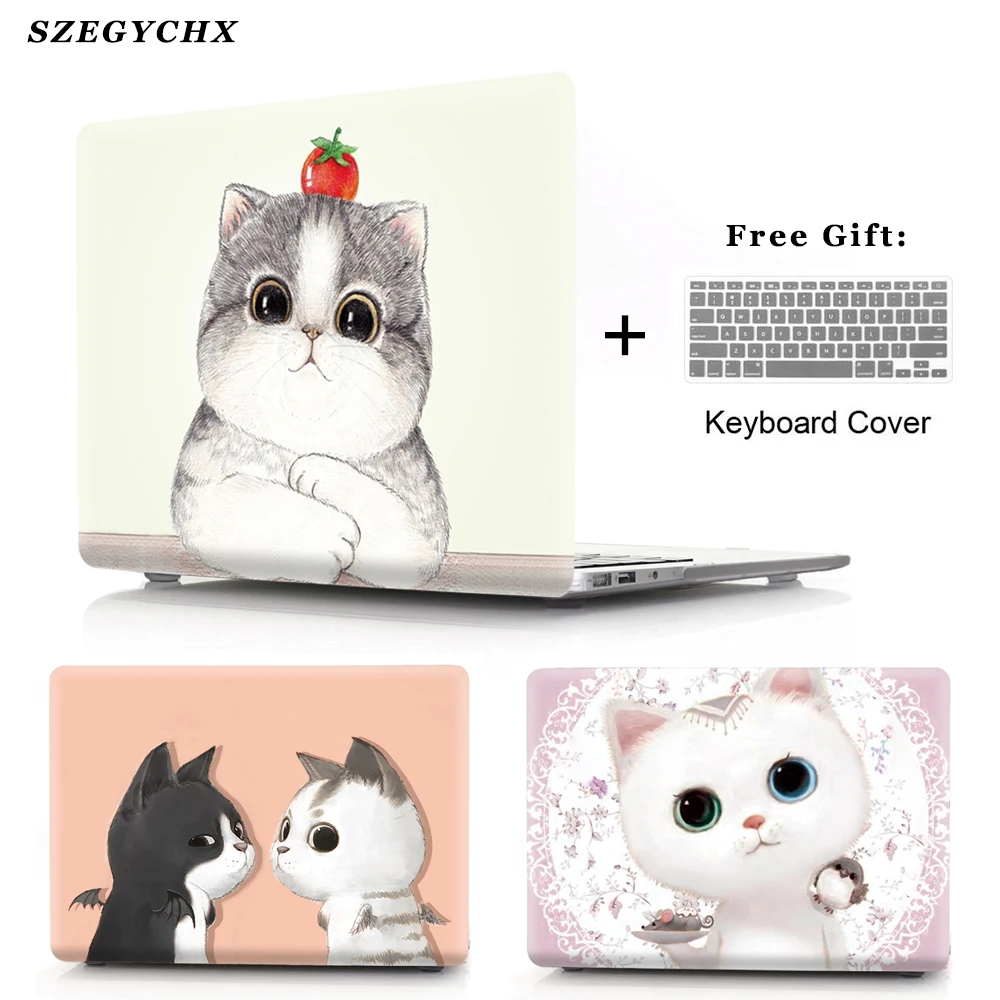 Cat Hard Shell Laptop Case For Macbook Air 13 Pro 13 Pro Retina 11 12