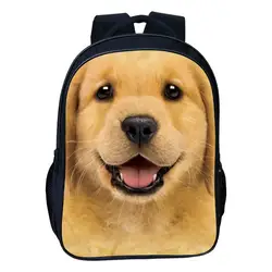 Новое поступление Оксфорд 16 дюймов с принтом животного 3D собака мальчиков школьные сумки для подростков девочек рюкзаки Для женщин