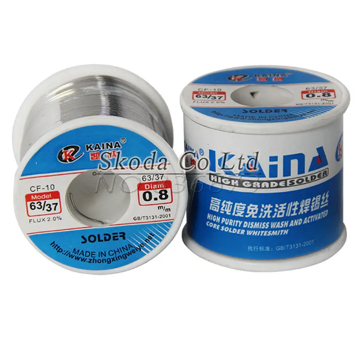 Free shipping KAINA 0.4/0.5/0.6/0.8/1mm 450g Solder Wire 63/37 Tin Lead Tin Wire Solder Rosin Core Solder Flux Soldering Welding