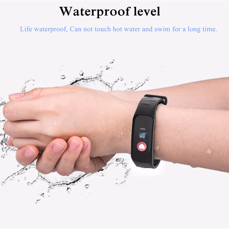  TOMKAS Health Smart Bracelet Blood Pressure Heart Rate Monitor Measurement Waterproof Sport Smart B - 33011896747