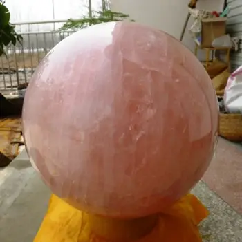 

xd j00879 NATURAL PRETTY ROSE QUARTZ CRYSTAL SPHERE BALL HEALING