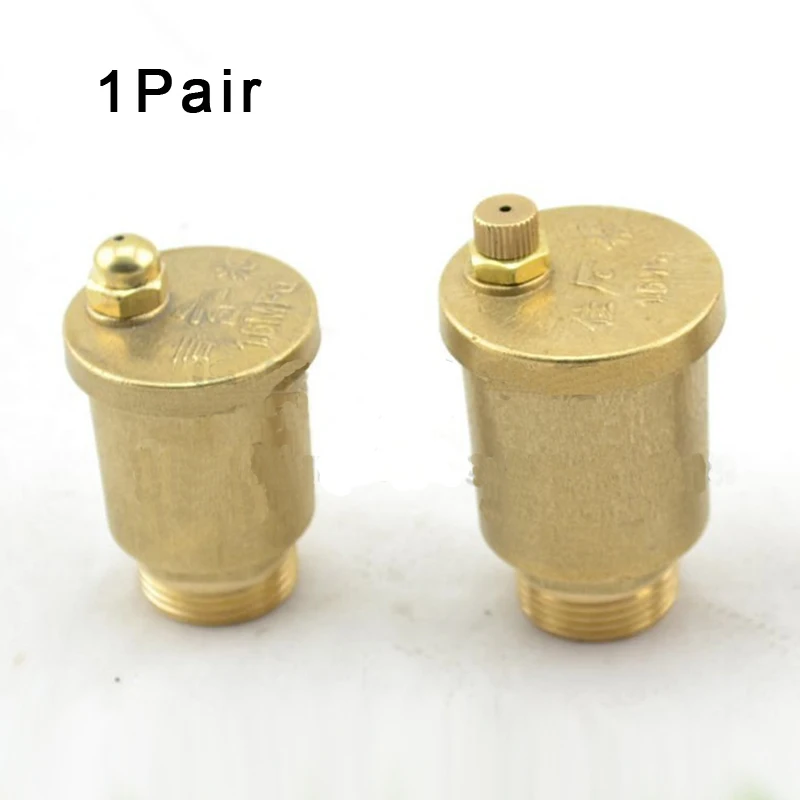 

1Pair Brass Automatic Air Vent Valve 1/2" 3/4" 1" DN15 Male Thread Exhaust Valve for Solar Water Heater Pressure Relief Values