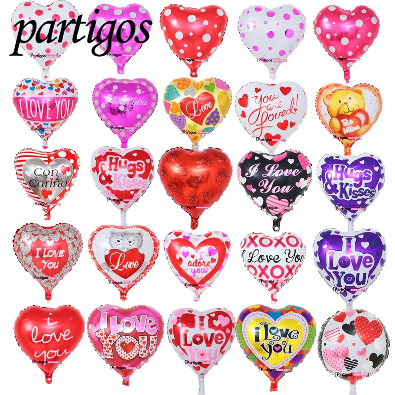 

100pcs/lot 45*45cm love mix heart shaped aluminum foil balloons LOVE YOU I Balloon Wedding balloon