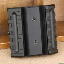 Тактическая Плоская верхняя длинная подставка адаптер 20 мм Пикатинни Низкопрофильная двойная сторона 45 градусов офсетные крепления подходит фонарь-лазер