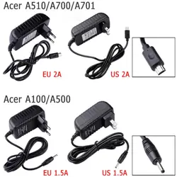 Планшет Батарея Зарядное устройство 12 В 1.5A ЕС, США Подключите зарядное путешествия Зарядное устройство для Acer Iconia Tab A510 A700 A701 cargador питание