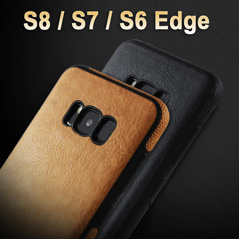 Case For Samsung Galaxy S8 Plus s 8 s8+ Case PU Leather Stitching Soft Cover For Samsung Galaxy S6 Edge S 6 S7 Edge S 7 Case cases-for-s8+