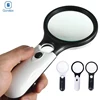 Handheld Illuminated Magnifier 3X 45X Microscope Magnifying Glass Aid Reading for Seniors Loupe Jewelry Repair Tool With 3 LED ► Photo 3/6