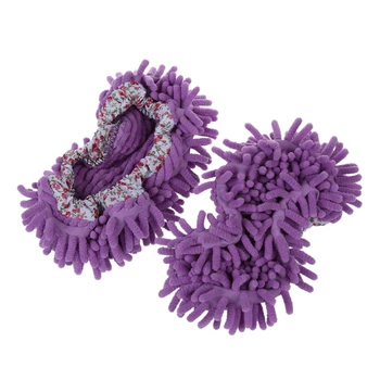 

2pcs Purple Mop Shoe Cover Dusting Floor Cleaner Cleaning