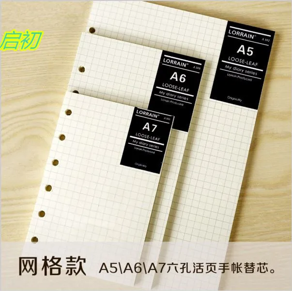 

20 sheet / pack papers loose-leaf notebook refill filofax a5 a6 hardiron mesh daily memos paper spiral more papers