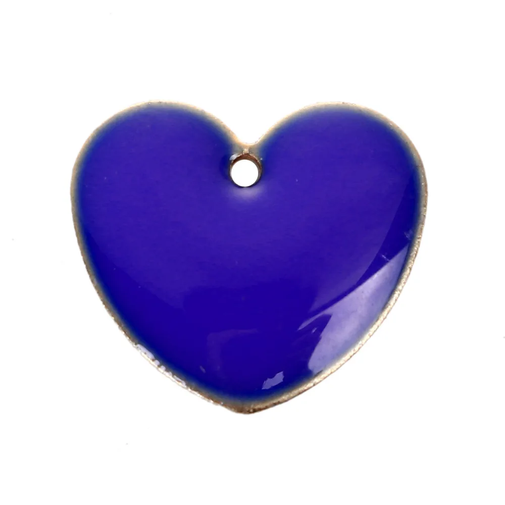 

Doreen Box Copper Multicolor Enamelled Sequins Charms Heart Unplated Enamel DIY Jewelry Making Components 16mm x16mm, 10 PCs
