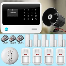 Inglés/Ruso/Español dispositivo Inalámbrico WiFi GSM GPRS cámara Casera ip wifi Sistema de Alarma atado con alambre de Seguridad fuerte Sirena 433 MHz
