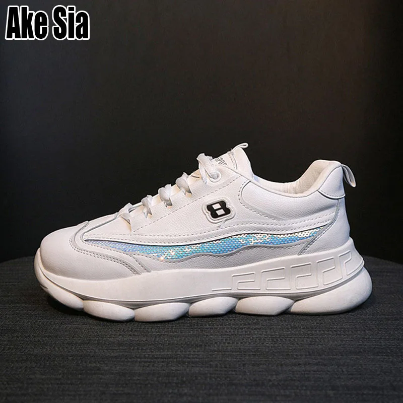 

Ake Sia TOP SELLING Feminino Women's Lady Mujer Girl Spring Autumn Casual Fashion Stride Lace Up Heighten Walks Flat Shoes A051
