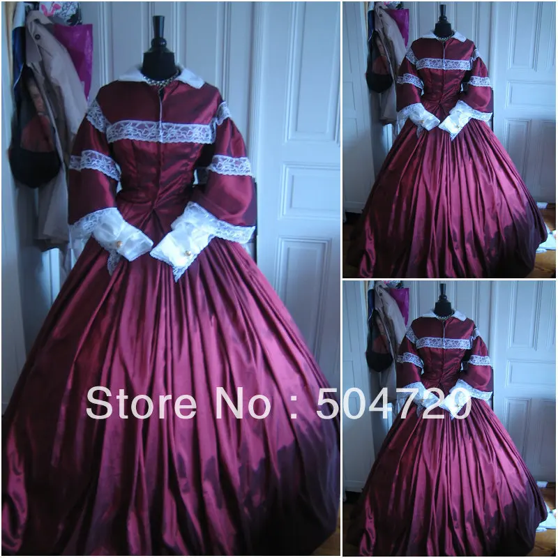 1860s evening gown