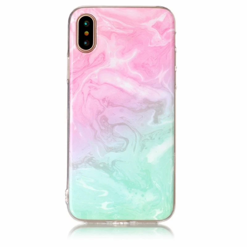 Yespure Ultra Thin Marble Kasus Telepon Meliputi iPhone X Lembut TPU Handphone Belakang Antigravitasi Aksesori Ponsel
