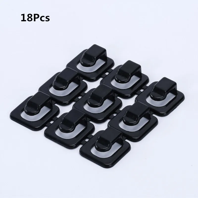 18 Pcs متعددة الأغراض كابل كليب لاصق شاحن يو اس بي المشبك سيارة مكتب حامل السلك الهاتف خط التعادل المثبت