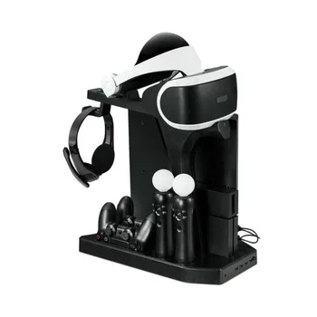 

PSVR PS4 Pro Slim Charging Display Stand Showcase for PS4 VR Playstation 4 Vertical Stand, Fan, Cooler, Controller Charger HUB