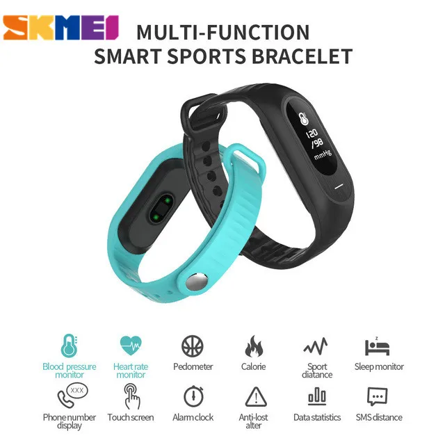 

SKMEI Smart Watches Women Smart Watch Blood Pressure Heart Rate Monitor Bracelet Call Reminder Touch Screen Digital Wristwatches