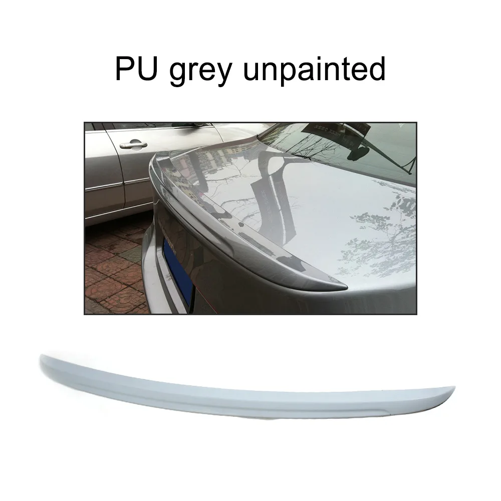 Углеродное волокно/задний спойлер из полиуретана багажник загрузки губ наклейка на крыло для BMW 5 серии E60 Седан 2005-2007 стайлинга автомобилей - Цвет: Серый