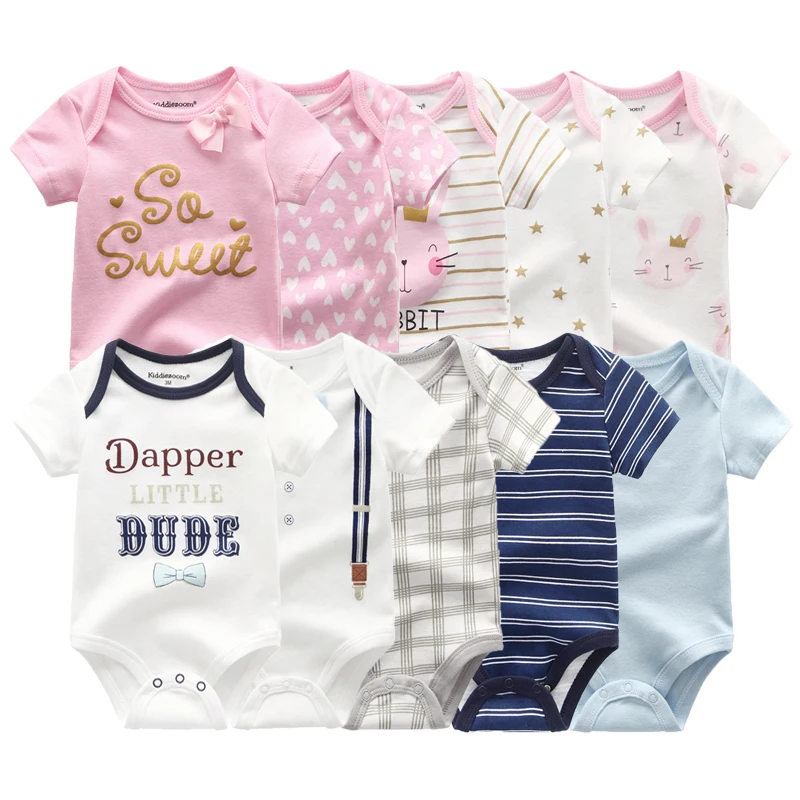 

2022 5PCS/Lot Bodysuits Baby Girls Clothes 0-12M Baby Boys Clothes Newborn 100%Cotton Unicorn Girls Clothing Roupas de bebe