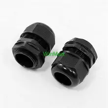 Водонепроницаемый M32X1.5 16-21 мм кабельный диапазон кабельные вводы Разъем Черный 2 шт