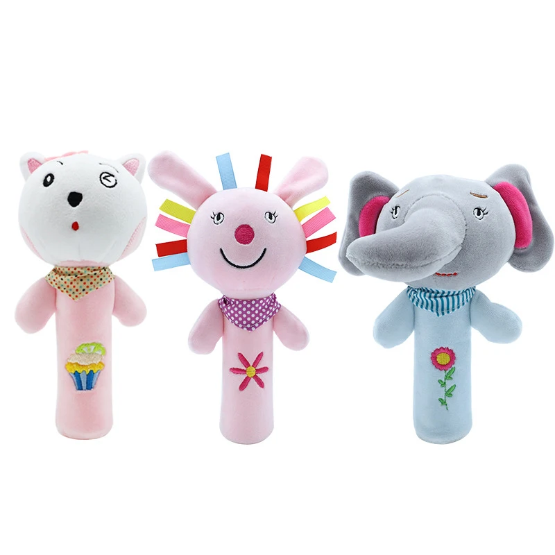 

SHUJIN Baby Plush Rattle Mobiles Newborn Hand Rattles Toddler Appease Toys Infant Educational Toys Grasp Training Rattle