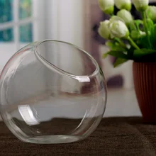 Прозрачная стеклянная ваза, гидропонная ваза для цветов, Висячие круглые стеклянные вазы для аквариума, аквариума, декоративные аксессуары для дома, террариум