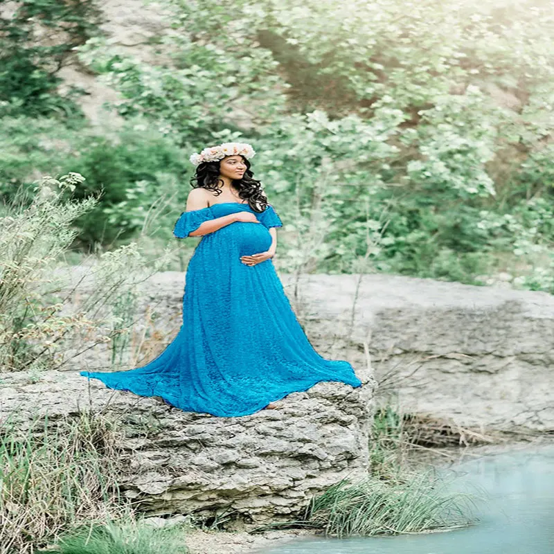 

2019 Lace Maternity dresses for photo shoot Summer Pregnancy Dress For Women Sexy Colourful Maternity Clothes pregnant dress