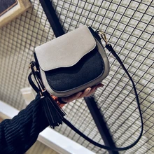 New trend women handbags, retro simple flap, fashion shoulder bag, tassel ornaments woman messenger bag(light Grey)