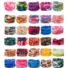 Magic Polyester Bandana Microfiber Headwear Seamless Tubular hijab Neck Tube Sports Scarf Mask Headband Motorcycle kerchief