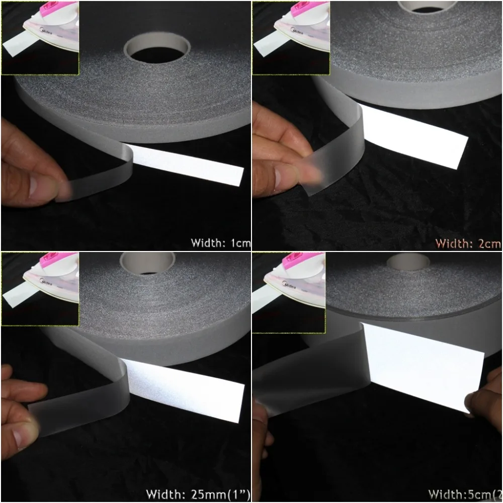 High Visibility Safety Reflective Heat transfer Vinyl Film DIY Silver Iron on Reflective Tape For Clothing