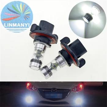 

2Pcs 9008 DC 12V 3030 20SMD 6500K 100W 9008 Socket 360 Beam Angle LED Vehicle Head Light Driving Light Bulb HID White Light