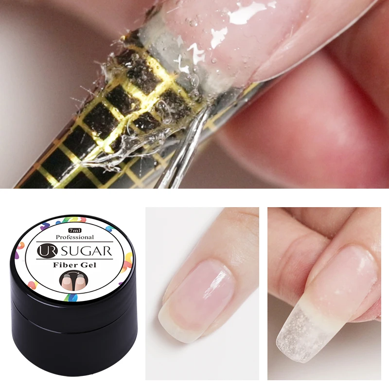 

UR SUGAR 7ml Fiberglass Builder UV Gel for Nail Extension Fiber Gel Quick Building Long Lasting High Hardness Nail Art Varnish