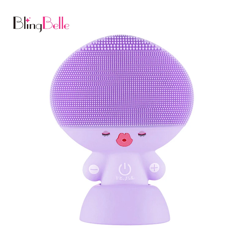BlingBelle Мягкая силиконовая Очищающая щетка для лица мытья высокочастотного Usb