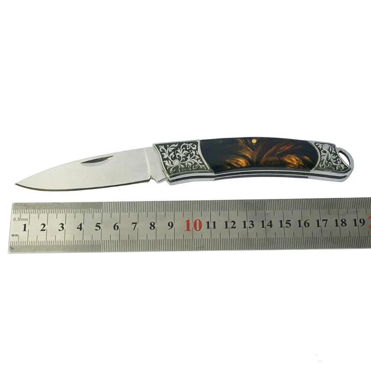 

tactics resin handle Stainless steel folding knife pocket utility gift knife fruit knife camping knife