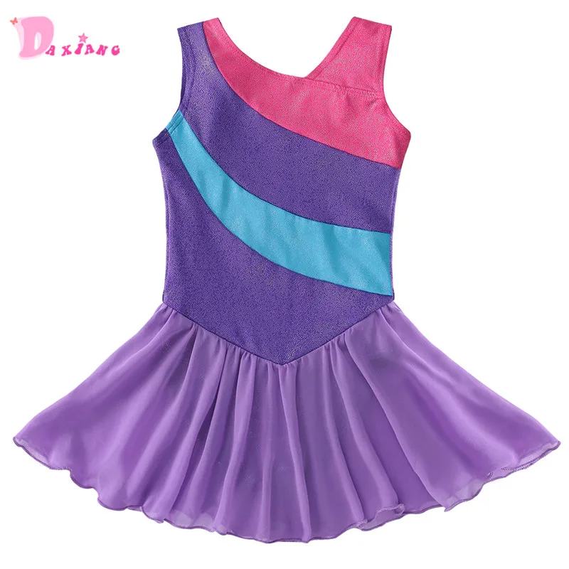 3 Colors Girls Gymnastics Leotard Dress Ballet Dancewear Girls Tulle Skirts Sleeveless Rainbow Sparkle Tutu Dress Costumes 3 Colors Girls Gymnastics Leotard Dress Ballet Dancewear Girls Tulle Skirts Sleeveless Rainbow Sparkle Tutu Dress Costumes