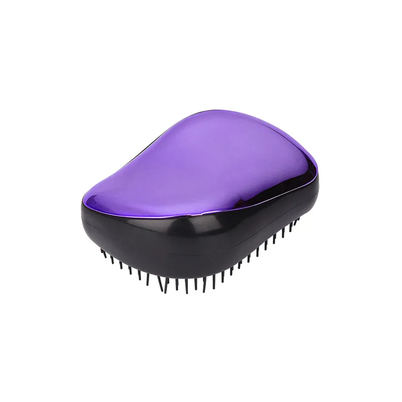 Portable Plastic Quick Detangling Comb Scalp Massage Comb Shampoo Shower Brush Electroplate Massage Comb Salon Hair Styling Tool