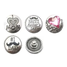 

Wholesale metal Rhinestone Snap Buttons w181 Mom Diy Jewelry fit 18mm Snap button Necklaces/Bracelets for women