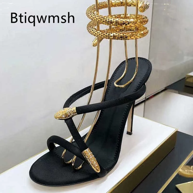 gold snake shoes