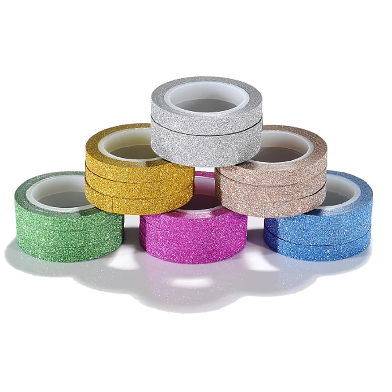 Новый дизайн 6 мм * 5 м Популярные узоры клейкая Блестящая лента|tape patterns|patterned tape6mm