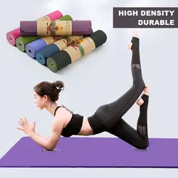 1830*610*6 мм коврик для йоги плоский Противоскользящий поддерживающий коврик для фитнеса для начинающих Многофункциональный TPE Защита