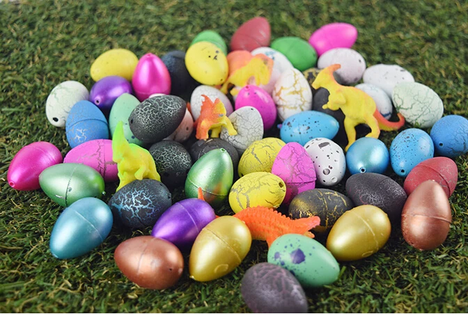 

120 pcs/set Hatching Colorful Dinosaur Add Cracks Grow Eggs Magic Water Growing Dino Egg Cute Children Kids Toy For Boys hot