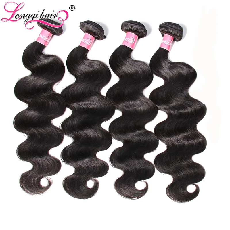 Longqi hair 4 шт./лот бразильские волнистые волосы натуральные кудрявые пучки волос 8 10, 12, 14, 16, 18, 20, 22, 24, 26 28 30 дюймов Волосы remy 100 г/шт