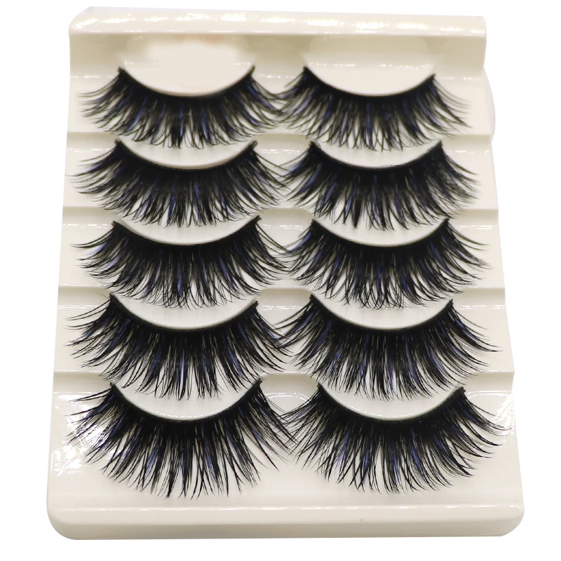 

5 Pairs Handmade False Eye Lashes Thick False Eyelashes Makeup Tips Cosmetics Natural Long Fake Lashes Extension Cilios Posticos