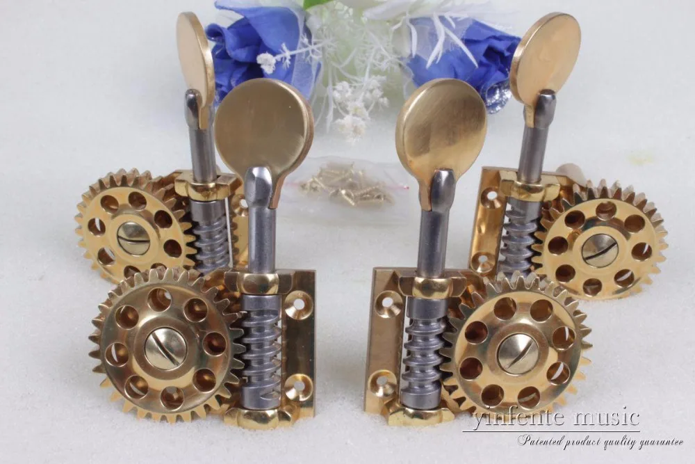 New 1set Double Bass Parts , Top grade Big wheel bass Peg Brass 510