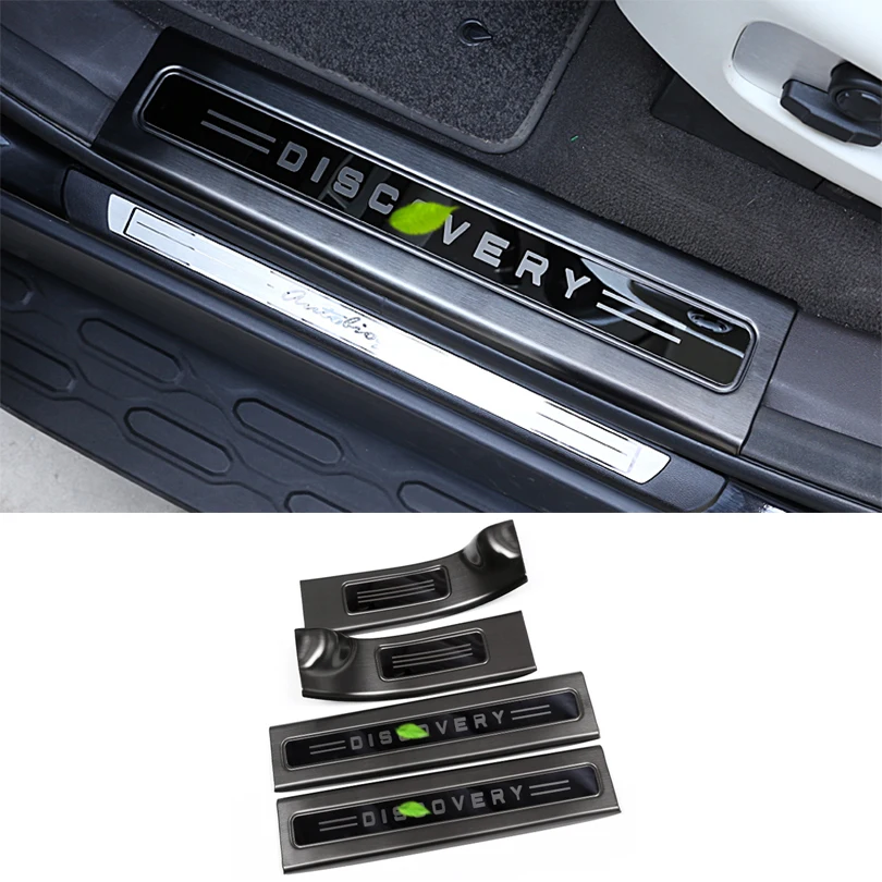 

4Pcs/set 304 Stainless Inside Door Sill Scuff Threshold Protector Plate Cover Trim For Land Rover Discovery 5 LR5 2017