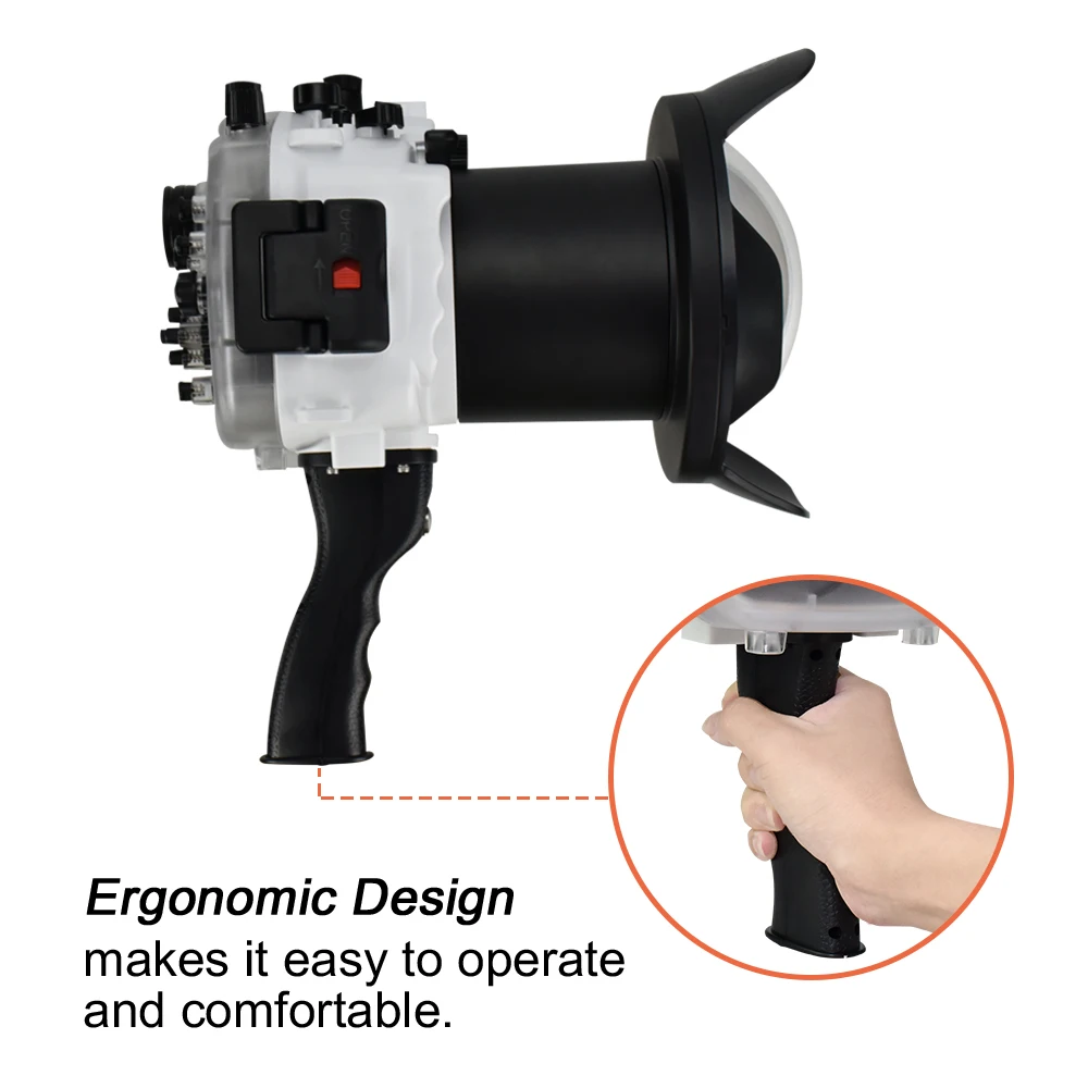 Waterproof Housing for Song A7R III Camera Underwater 40m Photography Wide Angle Dome Port Digital Electronic Control Handle 