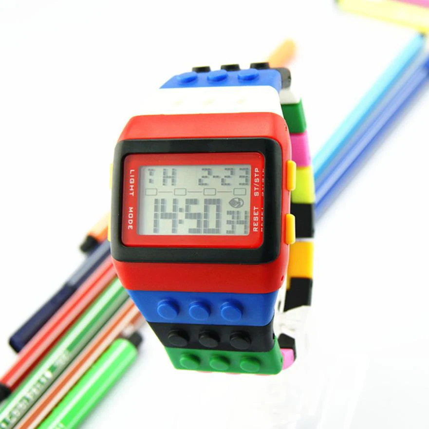 OYOKY светодиодный цифровой наручные часы для детей мальчиков и девочек унисекс красочные электронные спортивные часы Прямая поставка