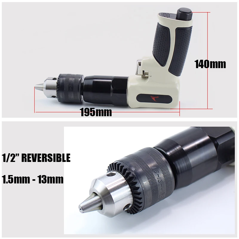 Высокое качество 1/2 Реверсивные пневматические дрели Пистолет пневматические дрели 700 об/мин дрель