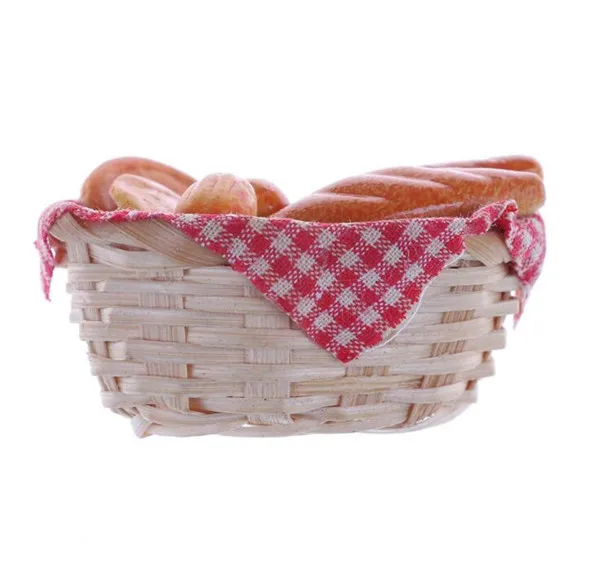 1:12 Dollhouse Miniature Furniture Kitchen Garden Bread Toast On a Basket Food ♫ 